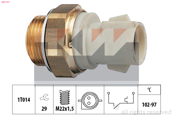 KW Ventilátor kapcsoló 550137_KW